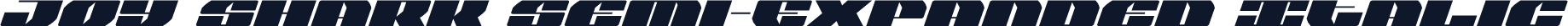 Joy Shark Semi-Expanded Italic