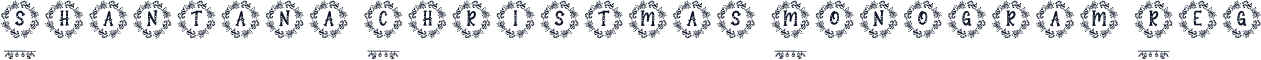 Shantana Christmas Monogram Reg