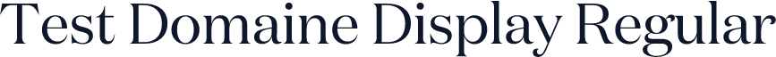 Test Domaine Display Regular
