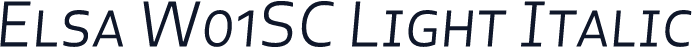 Elsa W01SC Light Italic