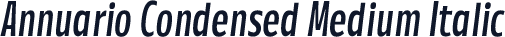 Annuario Condensed Medium Italic