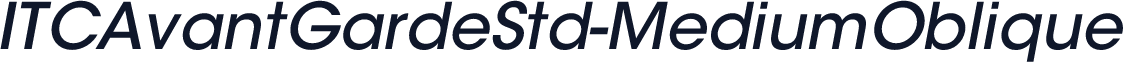 ITCAvantGardeStd-MediumOblique