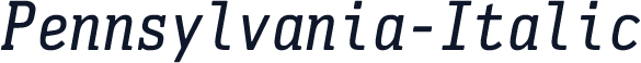Pennsylvania-Italic