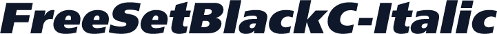FreeSetBlackC-Italic