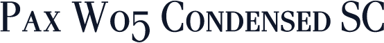 Pax W05 Condensed SC