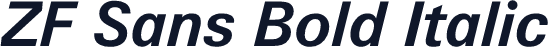 ZF Sans Bold Italic