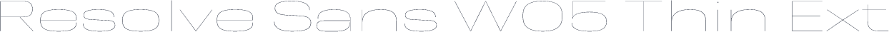 Resolve Sans W05 Thin Ext