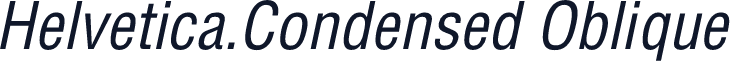 Helvetica.Condensed Oblique