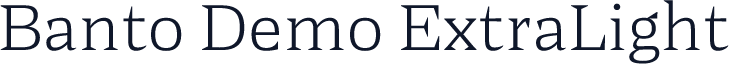 Banto Demo ExtraLight