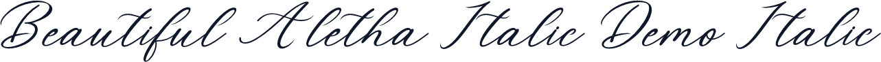 Beautiful Aletha Italic Demo Italic