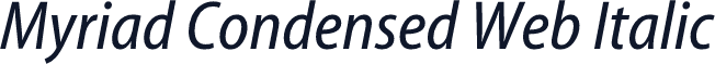 Myriad Condensed Web Italic