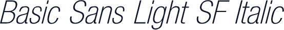 Basic Sans Light SF Italic