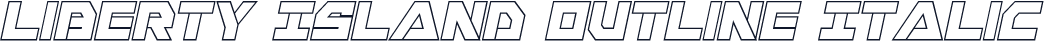 Liberty Island Outline Italic