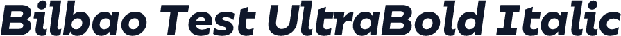 Bilbao Test UltraBold Italic