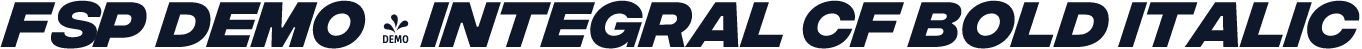 FSP DEMO - Integral CF Bold Italic