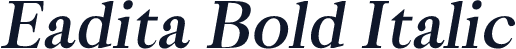 Eadita Bold Italic