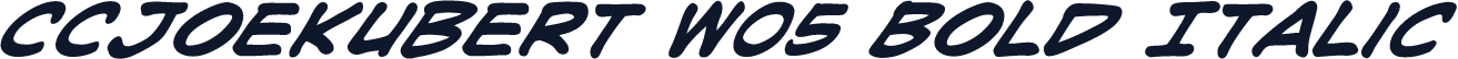 CCJoeKubert W05 Bold Italic