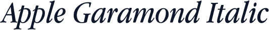 Apple Garamond Italic