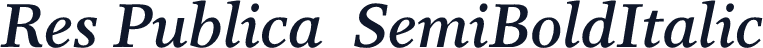 Res Publica  SemiBoldItalic