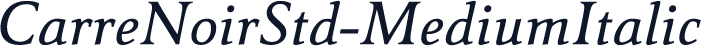 CarreNoirStd-MediumItalic