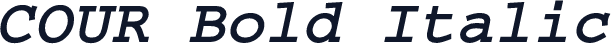 COUR Bold Italic
