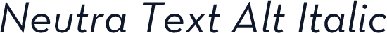 Neutra Text Alt Italic