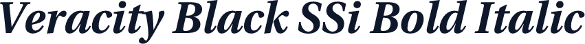Veracity Black SSi Bold Italic