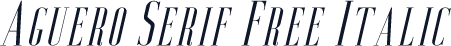 Aguero Serif Free Italic