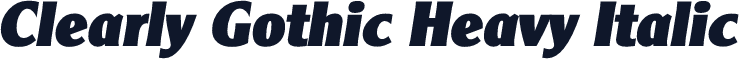 Clearly Gothic Heavy Italic