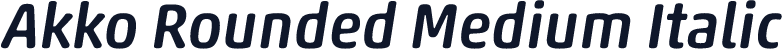 Akko Rounded Medium Italic