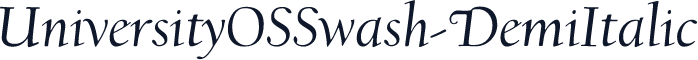 UniversityOSSwash-DemiItalic