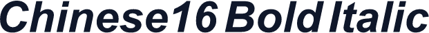 Chinese16 Bold Italic