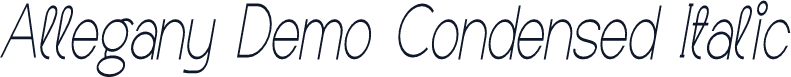 Allegany Demo Condensed Italic
