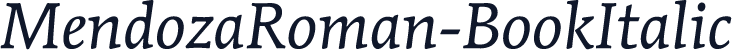 MendozaRoman-BookItalic
