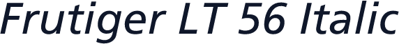 Frutiger LT 56 Italic