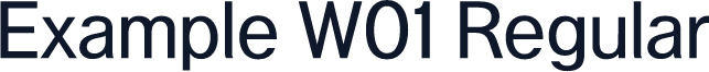Example W01 Regular