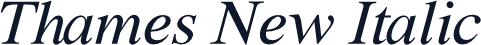 Thames New Italic