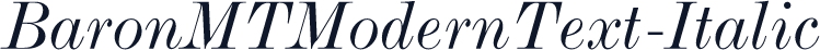 BaronMTModernText-Italic