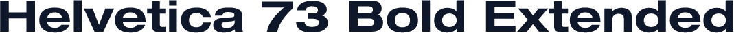 Helvetica 73 Bold Extended