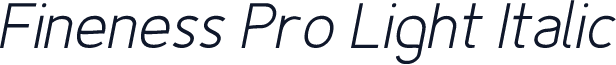 Fineness Pro Light Italic