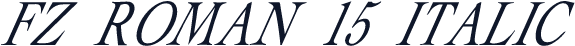 FZ ROMAN 15 ITALIC