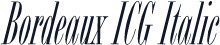 Bordeaux ICG Italic