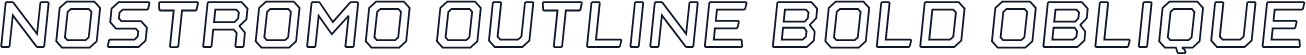 Nostromo Outline Bold Oblique