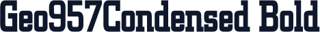 Geo957Condensed Bold