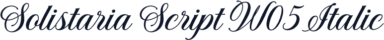Solistaria Script W05 Italic