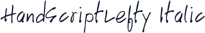 HandScriptLefty Italic