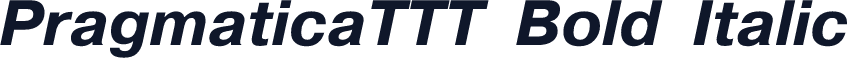 PragmaticaTTT Bold Italic