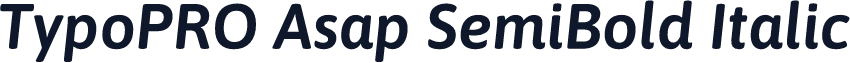 TypoPRO Asap SemiBold Italic