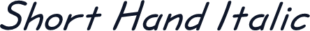 Short Hand Italic