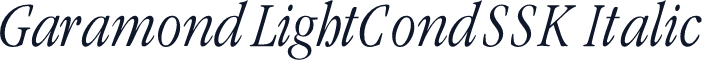 GaramondLightCondSSK Italic